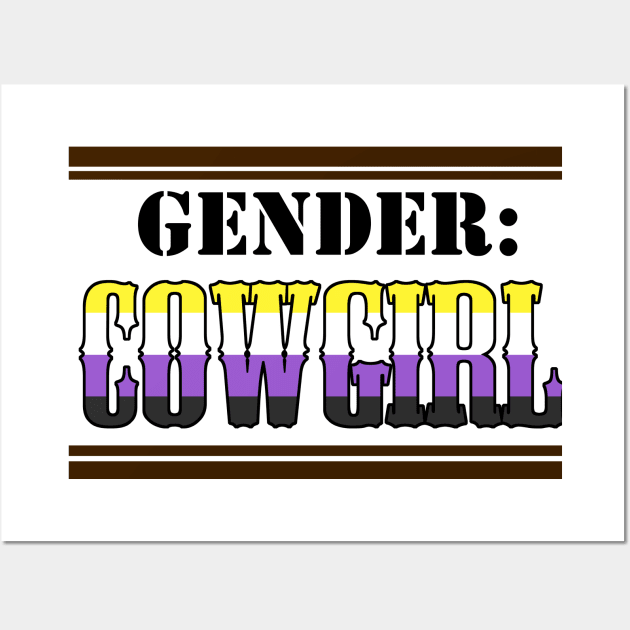 Gender: COWGIRL - Enby Colors Wall Art by Akamaru01